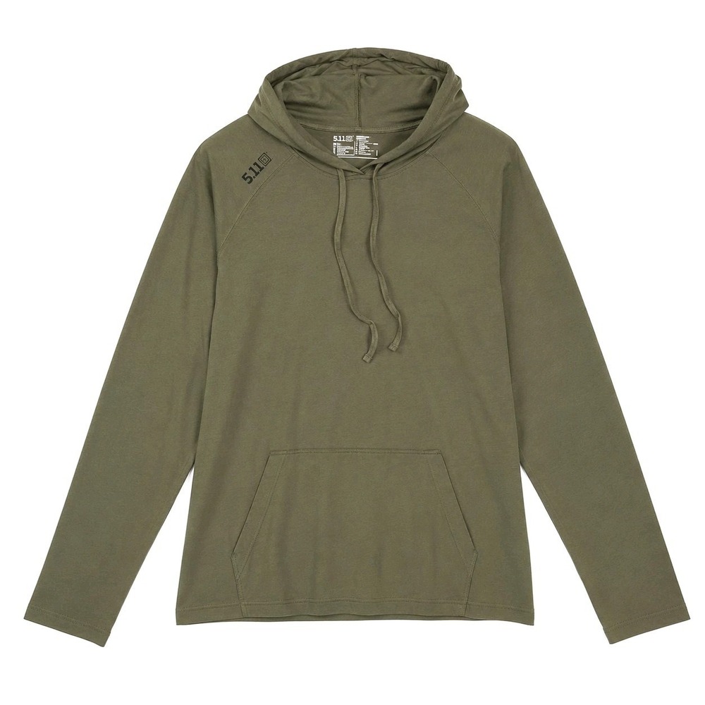511 Tactical Hoodie Shirt Men XL Green Pullover Long Sleeve Lightweight